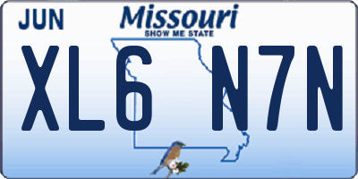 MO license plate XL6N7N