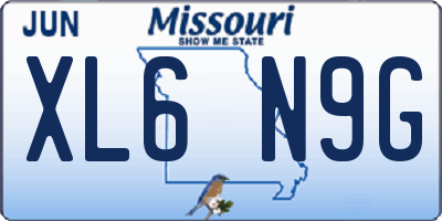 MO license plate XL6N9G