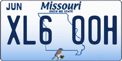 MO license plate XL6O0H