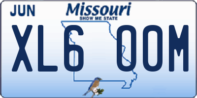 MO license plate XL6O0M