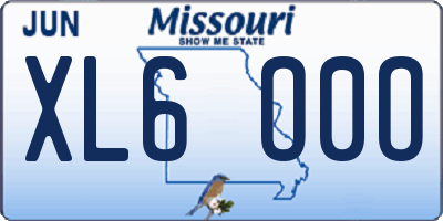 MO license plate XL6O0O