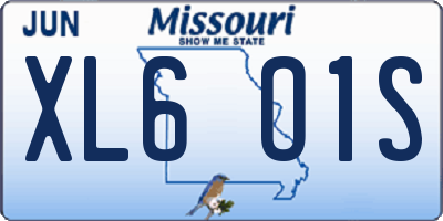 MO license plate XL6O1S