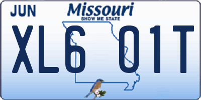 MO license plate XL6O1T