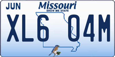 MO license plate XL6O4M