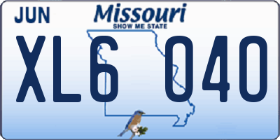MO license plate XL6O4O