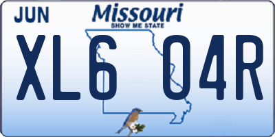 MO license plate XL6O4R