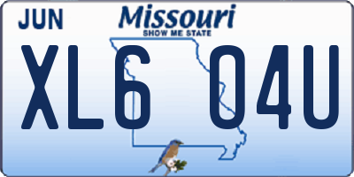MO license plate XL6O4U