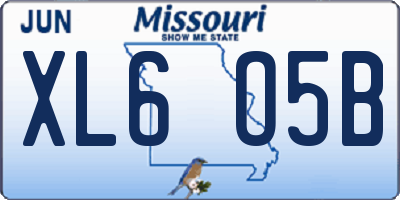 MO license plate XL6O5B