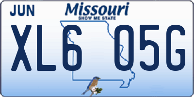 MO license plate XL6O5G