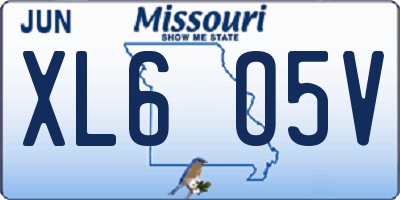 MO license plate XL6O5V