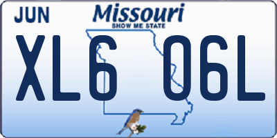 MO license plate XL6O6L