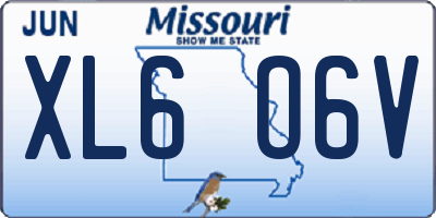 MO license plate XL6O6V