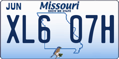 MO license plate XL6O7H