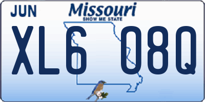 MO license plate XL6O8Q