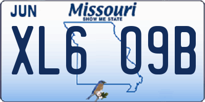MO license plate XL6O9B