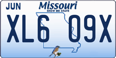 MO license plate XL6O9X