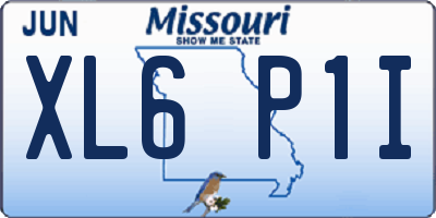 MO license plate XL6P1I
