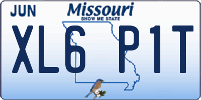 MO license plate XL6P1T
