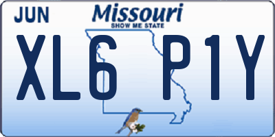 MO license plate XL6P1Y