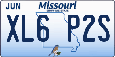 MO license plate XL6P2S