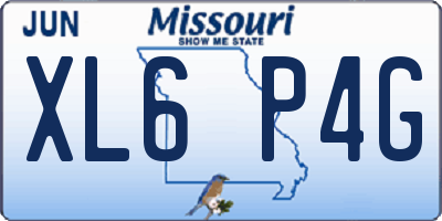 MO license plate XL6P4G