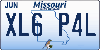 MO license plate XL6P4L
