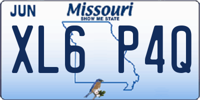 MO license plate XL6P4Q