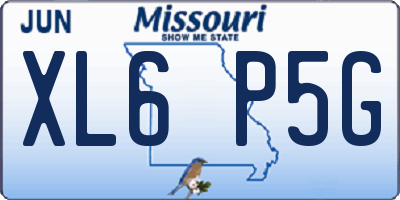 MO license plate XL6P5G