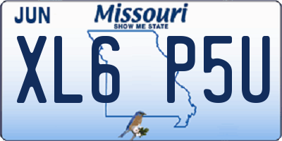 MO license plate XL6P5U