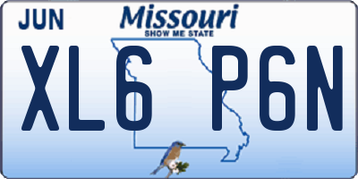 MO license plate XL6P6N