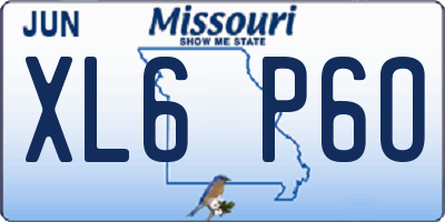 MO license plate XL6P6O