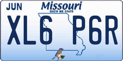 MO license plate XL6P6R