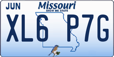 MO license plate XL6P7G
