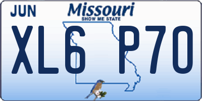 MO license plate XL6P7O