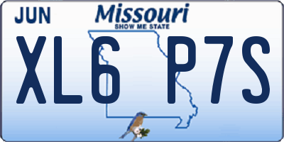MO license plate XL6P7S