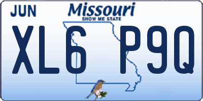 MO license plate XL6P9Q