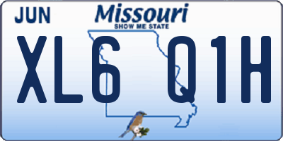 MO license plate XL6Q1H