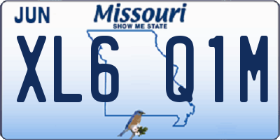 MO license plate XL6Q1M