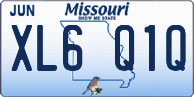 MO license plate XL6Q1Q