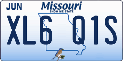 MO license plate XL6Q1S