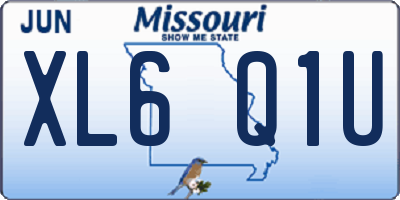 MO license plate XL6Q1U