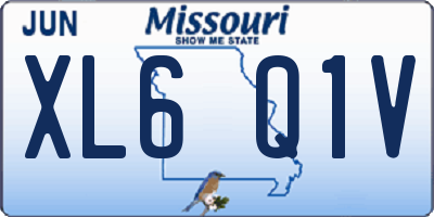 MO license plate XL6Q1V