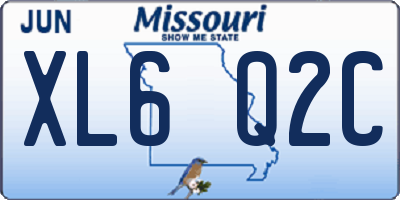 MO license plate XL6Q2C