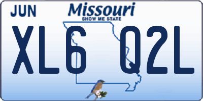 MO license plate XL6Q2L