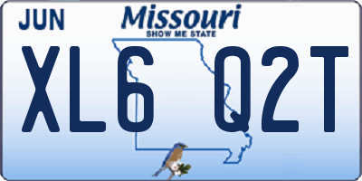 MO license plate XL6Q2T