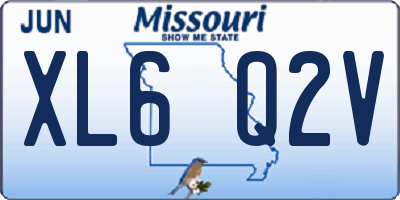 MO license plate XL6Q2V