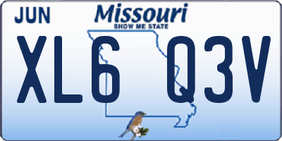 MO license plate XL6Q3V