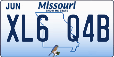 MO license plate XL6Q4B