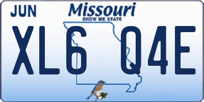 MO license plate XL6Q4E