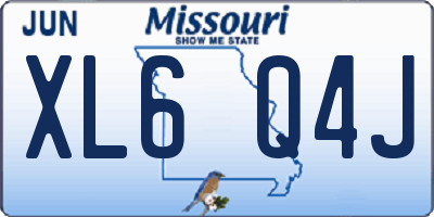 MO license plate XL6Q4J